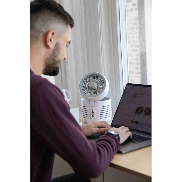 Crane Usa Desk Top Air Purifier and Fan with UVC light - EE-5073