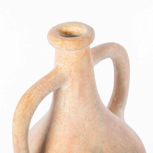 Uniquewise Antique Roman Style Pointed Amphora Vase on Metal Tripod Stand - QI003919