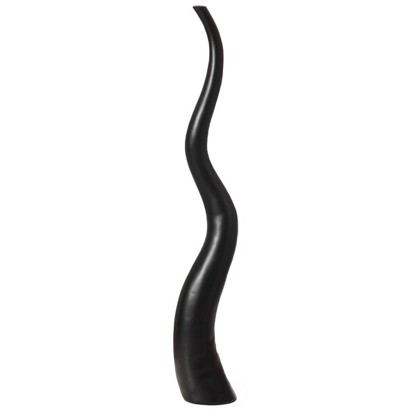Uniquewise Animal Horn Shape Floor Vase for Entryway Dining or Living Room, Ceramic Black 51 in. - QI004040.M