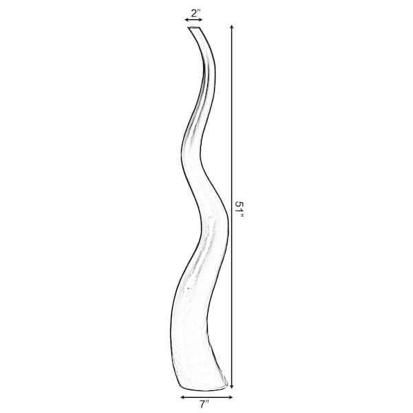 Uniquewise Animal Horn Shape Floor Vase for Entryway Dining or Living Room, Ceramic Black 51 in. - QI004040.M