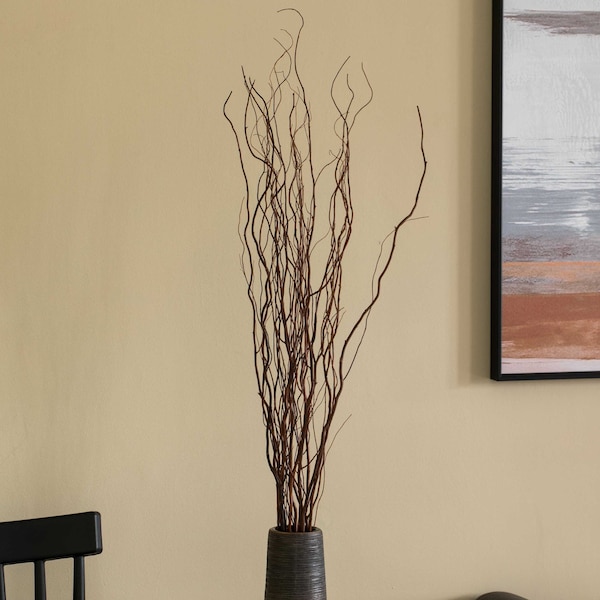Uniquewise Brown Dry Branches Authentic Willow Birch Sticks for Home Decoration, Wedding Craft, and Floor Vase - QI004415