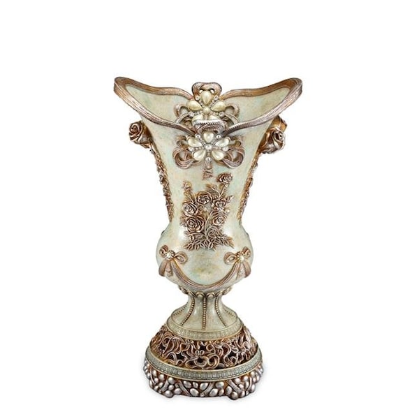 Ore Furniture Ore Furniture K-4203V 15.75 in. Vintage Rose Vase - K-4203V