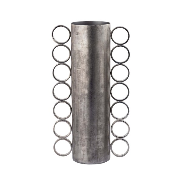 Elk Signature Cirq Vase, Large Antique Nickel - H0897-10951