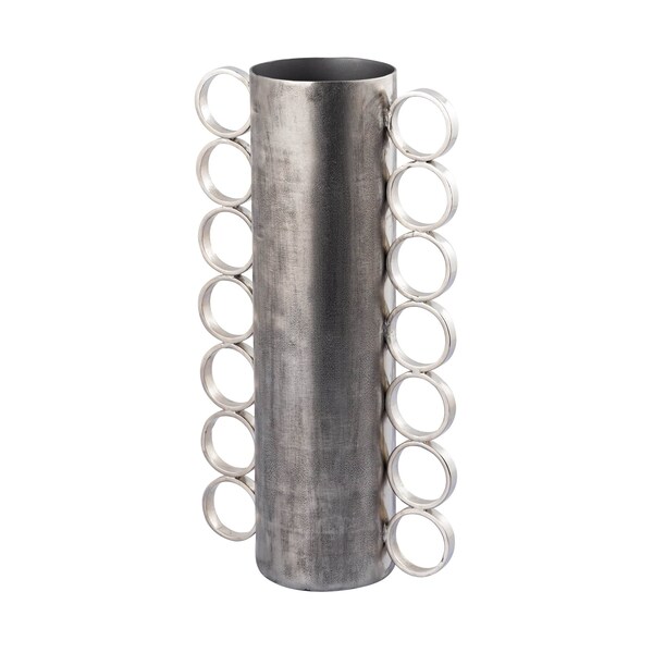 Elk Signature Cirq Vase, Large Antique Nickel - H0897-10951