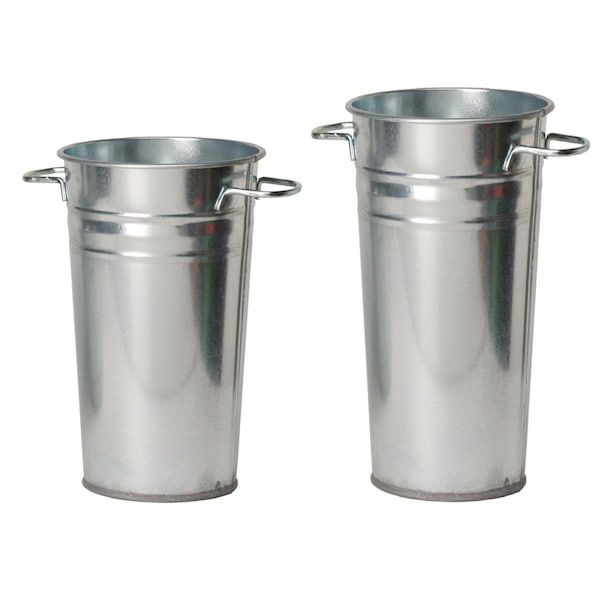 Esteras Tikar 8392-8393 S-2 Galvanized Steel French Vase, 2PK - ES2436143