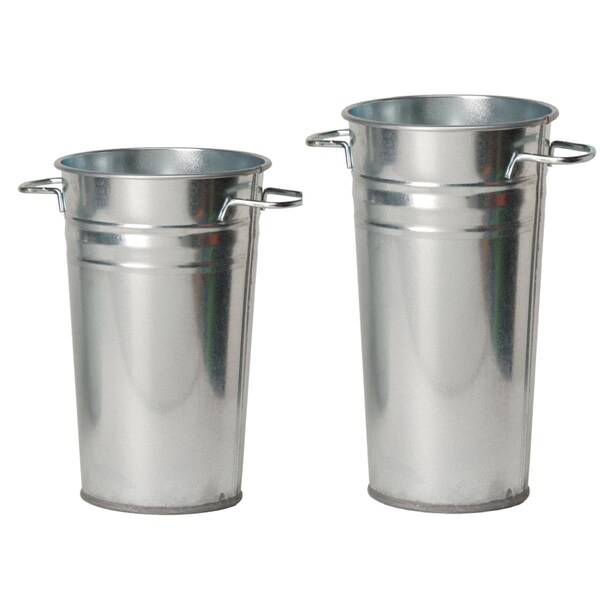 Esteras Tikar 8300-8392 S-2 Galvanized Steel French Vase, 2PK - ES2436142
