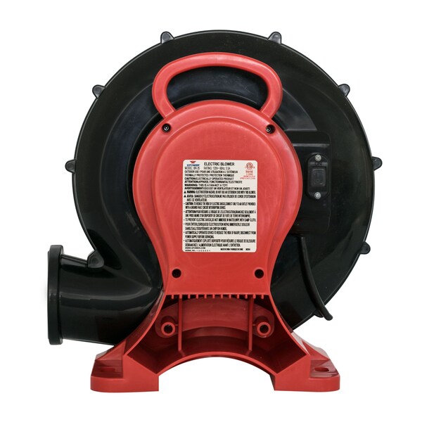 Xpower Inflatable Blower Fan for Bounce Structures, 1/2 HP, 600 CFM, 5.5 Amps, Indoor/Outdoor - BR-35