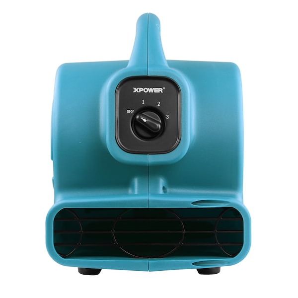 Xpower 600 CFM Multi-Purpose Mini Mighty Air Mover, Utility Fan, Dryer, Blower - P-80-BLUE