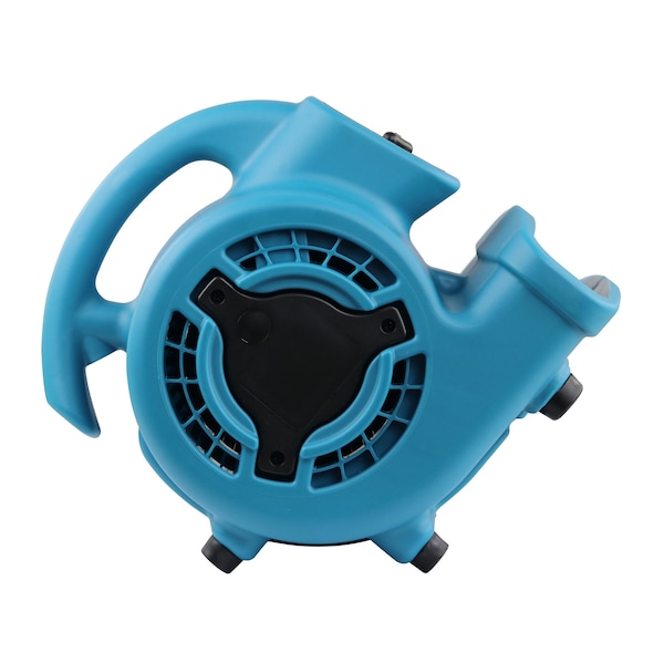 Xpower 600 CFM Multi-Purpose Mini Mighty Air Mover, Utility Fan, Dryer, Blower - P-80-BLUE