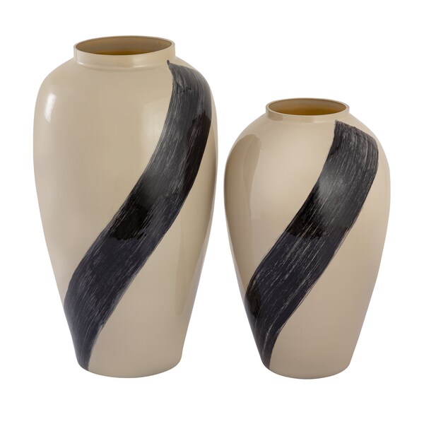 Elk Signature Brushstroke Vase, Large Cream - H0897-10974