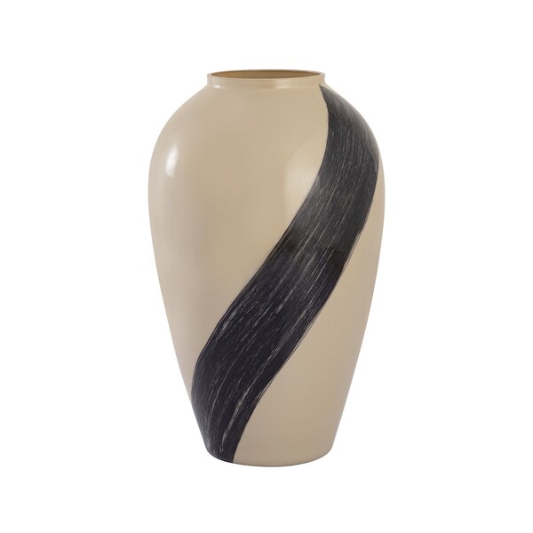 Elk Signature Brushstroke Vase, Large Cream - H0897-10974