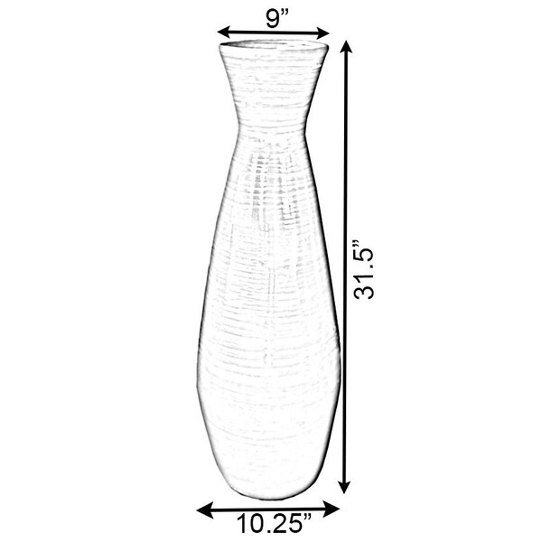 Uniquewise 31.5" Classic Bamboo Floor Vase Handmade, For Dining, Living, Entryway, Glossy Purple - QI003242.L.PUR