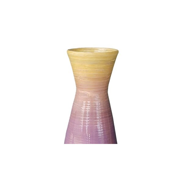 Uniquewise 31.5" Classic Bamboo Floor Vase Handmade, For Dining, Living, Entryway, Glossy Purple - QI003242.L.PUR
