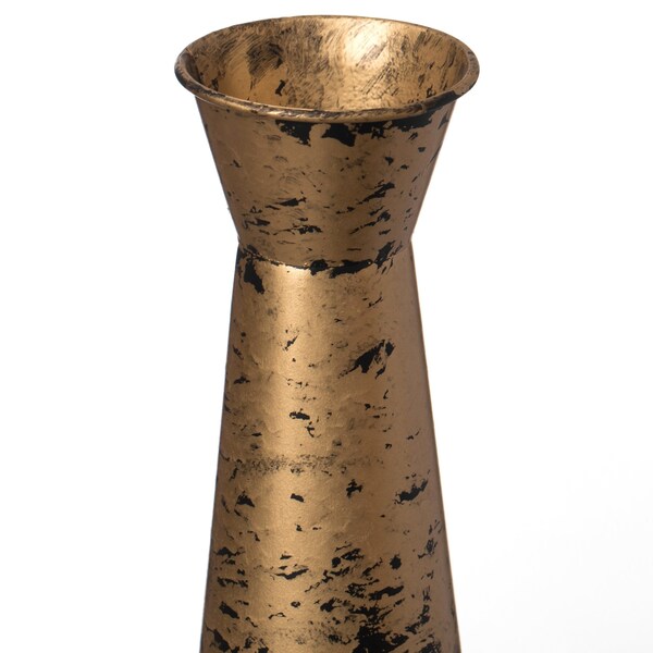 Uniquewise Brushed Paint Unique Straight Design Metal Floor Vase for Entryway, Living or Dining Room, Medium - QI004445.M