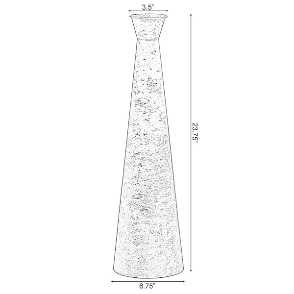 Uniquewise Brushed Paint Unique Straight Design Metal Floor Vase for Entryway, Living or Dining Room, Medium - QI004445.M