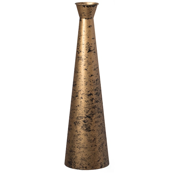 Uniquewise Brushed Paint Unique Straight Design Metal Floor Vase for Entryway, Living or Dining Room, Medium - QI004445.M