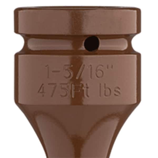 American Forge & Foundry 1 in Drive, 33mm 1-5/16 in Torque Limiting Socket , Brown, 475 ft-lbs - 40402