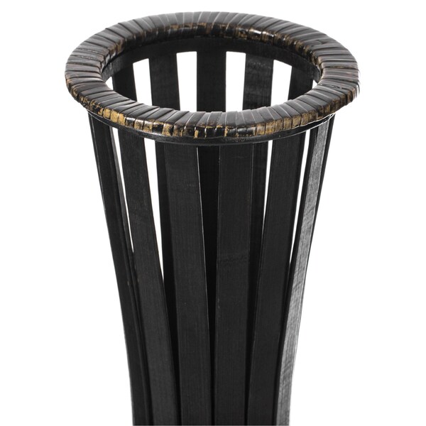 Uniquewise Elegant 34-inch-tall Trumpet Style Floor Vase - Bamboo Rope Accent, Brown Modern Statement Vase - QI004079
