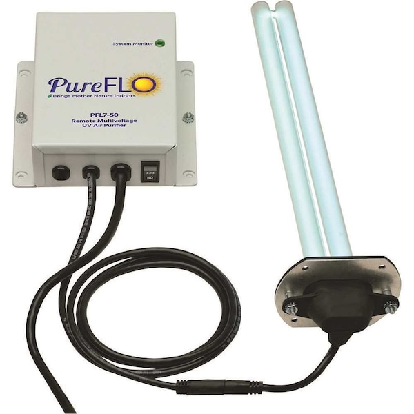 Premierone Products 50-Watt Remote with 12 in. Germicidal Lamp with Magnetic Z-Bracket Air Purifier - PFL7-50PS-12