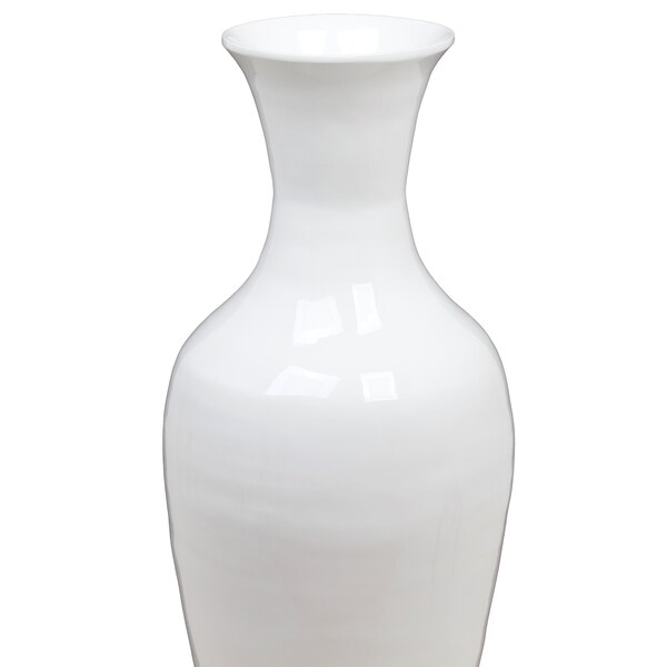 Uniquewise Tall Floor Vase, 37 Inch White Bamboo Vase, Modern Vase Large Flower Holder, Vase for Home Decor - QI003713