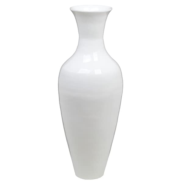 Uniquewise Tall Floor Vase, 37 Inch White Bamboo Vase, Modern Vase Large Flower Holder, Vase for Home Decor - QI003713