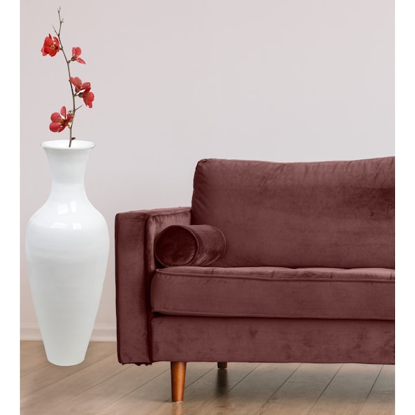 Uniquewise Tall Floor Vase, 37 Inch White Bamboo Vase, Modern Vase Large Flower Holder, Vase for Home Decor - QI003713