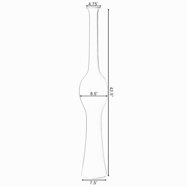 Uniquewise Unique Style Floor Vase for Entryway Dining or Living Room, White Ceramic 42.5 in. - QI004041.S