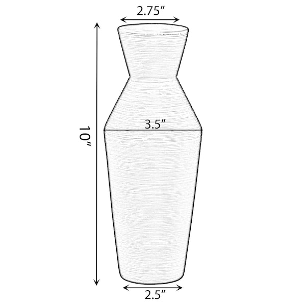 Uniquewise 10" H Decorative Ceramic Round Sharp Concaved Top Vase Centerpiece Table Vase Green, Large - QI004346.L