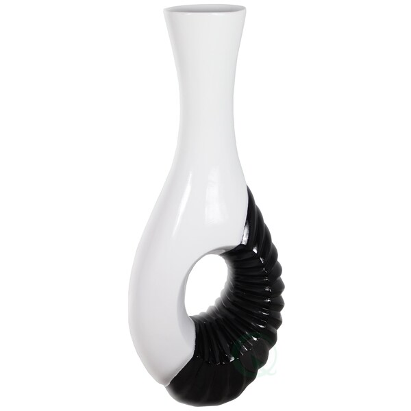 Uniquewise Set of 2 Modern Black and White Large Floor Vase - 43 Inch Tall, Contemporary Home Decor,  - QI003209L.2