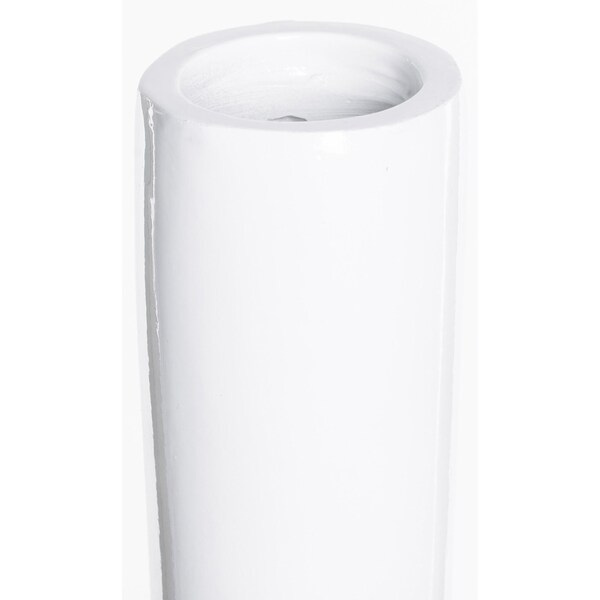Uniquewise Tall Narrow White Fiberglass Modern Floor Hole Vase 28 Inch - QI003692L.WT