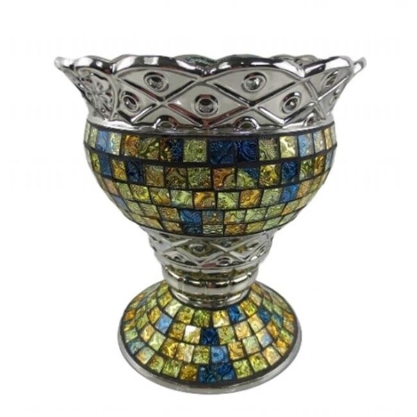 Dwellingdesigns Purse Decorative Ceramic & Glass Flower Vase - 11.75 x 5.5 x 10.5 in. - DMCV001