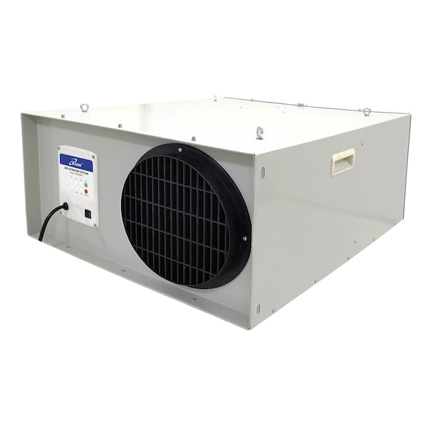 Iliving Three-Speed Fan Air Filtration System with Remote, Ceiling Hung or Portable on Wheels, 1025 CFM - ILG8AF8000