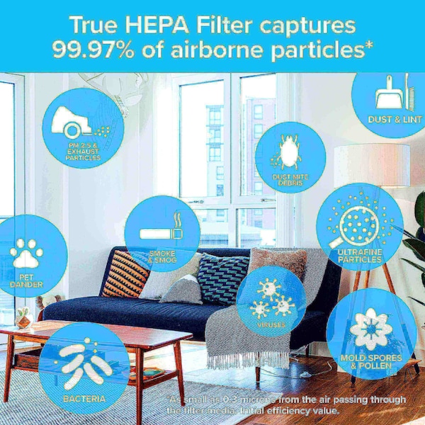 Filtrete Premium Allergen, Bacteria & Virus True HEPA Room Air Purifier Filter - FAPF-F1N-4 - FAPF-F1N-4