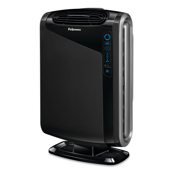 Fellowes HEPA and Carbon Filtration Air Purifiers, 300-600 sq ft Room Capacity, Black - 9286201