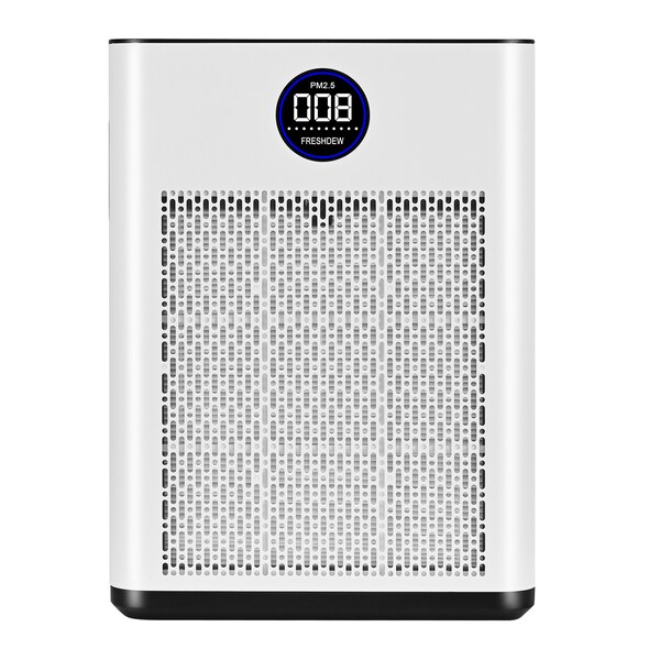Edendirect 387 sq. ft. H13 HEPA True Personal Console Air Purifier in Whites, Activated Carbon Odor Purify - IR-AP500