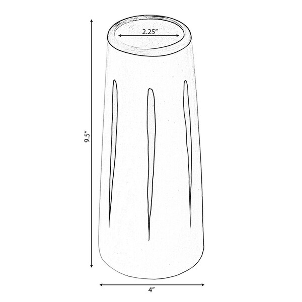 Fabulaxe 9.5 H Ceramic Modern Painted Brushstrokes Tapered Flower Table Vase, Black and White - QI004060.L