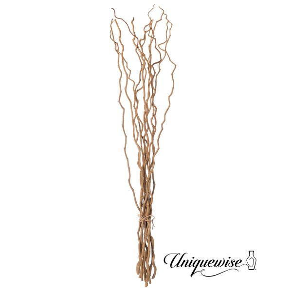 Uniquewise Gold Floor Vase with Natural Mulberry Branches - 31.5in Spun Bamboo Vase & 47in Decorative - QI003354G.MB