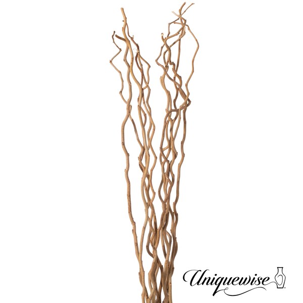 Uniquewise Gold Floor Vase with Natural Mulberry Branches - 31.5in Spun Bamboo Vase & 47in Decorative - QI003354G.MB