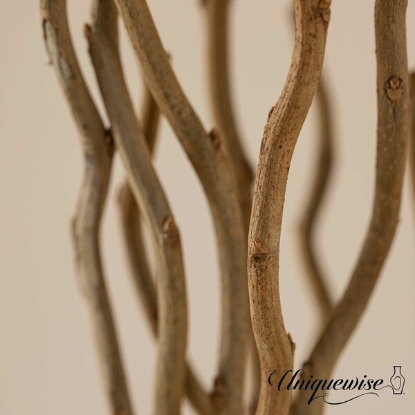 Uniquewise Gold Floor Vase with Natural Mulberry Branches - 31.5in Spun Bamboo Vase & 47in Decorative - QI003354G.MB