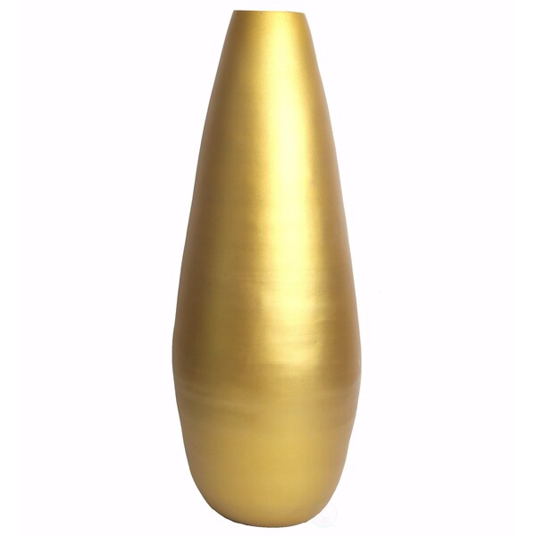 Uniquewise Gold Floor Vase with Natural Mulberry Branches - 31.5in Spun Bamboo Vase & 47in Decorative - QI003354G.MB