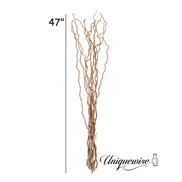 Uniquewise Gold Floor Vase with Natural Mulberry Branches - 31.5in Spun Bamboo Vase & 47in Decorative - QI003354G.MB