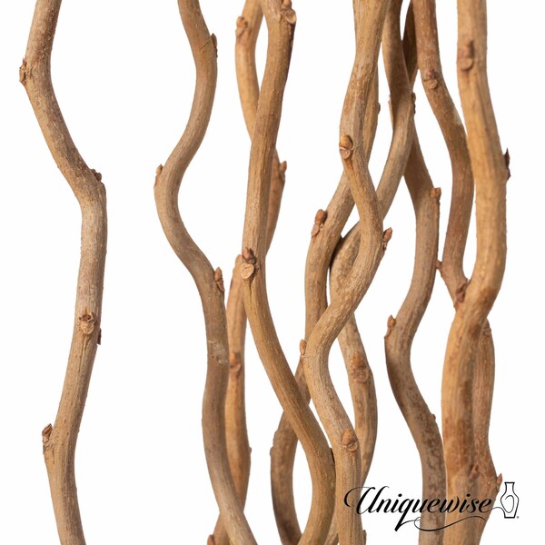 Uniquewise Gold Floor Vase with Natural Mulberry Branches - 31.5in Spun Bamboo Vase & 47in Decorative - QI003354G.MB