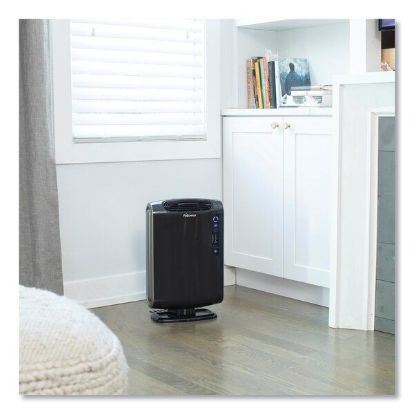 Fellowes HEPA and Carbon Filtration Air Purifiers, 200-400 sq ft Room Capacity, Black - 9286101