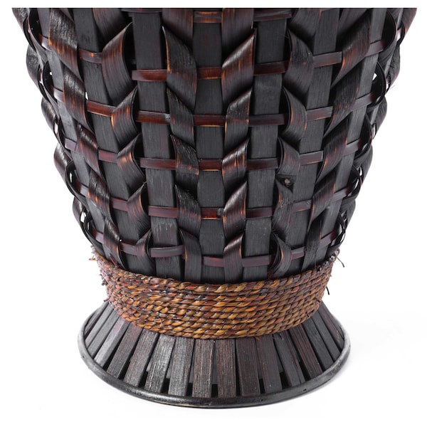 Uniquewise Tall Bamboo Floor Standing Vase with Wicker Woven Design 39 Inch High - QI003822