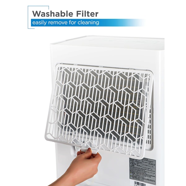 Commercial Cool Dehumdifier, White, 13.9 in, Plastic, Steel, Coppe, Aluminum, 115 V - CCD35JW