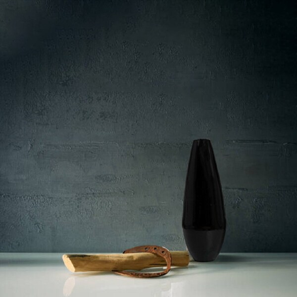 Uniquewise Set of 3 31.5in Spun Bamboo Tall Floor Vase - Sleek Metallic Finish, Elegant Home - QI003354.GRS