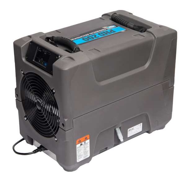 Dri-Eaz Industrial Compact Dehumidifier, 12 1/2 in, Rotomolded Polyethylene, 115 V AC - PHD-200