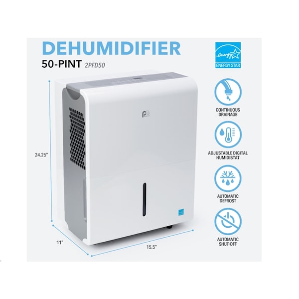 Perfect Aire Perfect Aire 4500 sq ft 50 pt Dehumidifier - 1PFD50