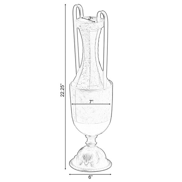 Uniquewise Set of 2 Antique Style Metal Jug Floor Vase with 2 Handles - Vintage Inspired Rustic Design for - QI004440.2