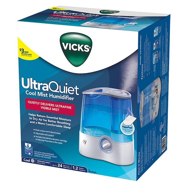 Vicks Vicks 1.5 gal 150 sq ft Manual Cool Mist Ultrasonic Humidifier - V5100-VV1